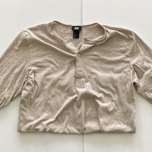 Men’s H&M Convertible Sleeve Henley-Size S